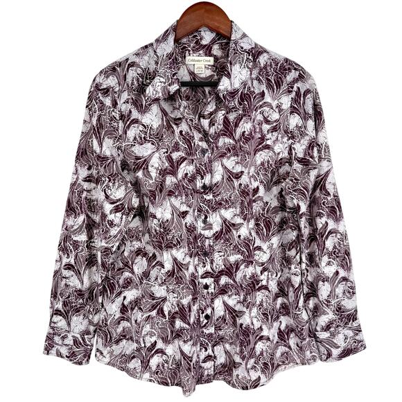 Coldwater Creek Tops - Coldwater Creek Sz Large 14-16 Long Sleeve Purple Blouse Shirt Top Mature Fall